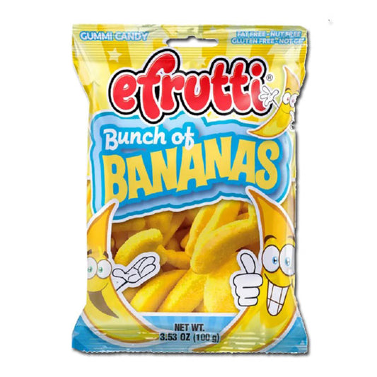 Efrutti Bunch of Bananas Fruit Flavored Gummies Bag 3.5 oz