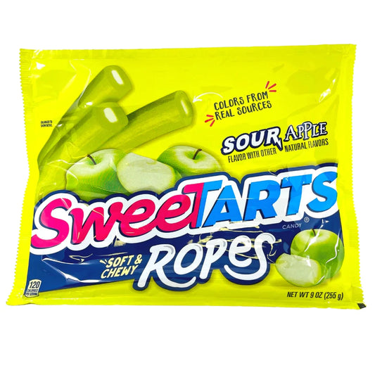 NEW Wonka Sweetarts Sour Apple Soft & Chewy Ropes 9oz