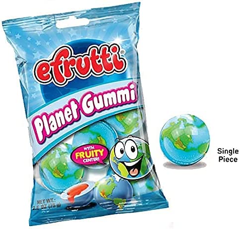 eFrutti Planet Gummi with Liquid Center TikTok ASMR Gummy Candy 2.6 oz Indiv. Wrapped